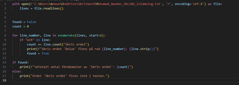 Find and count project in Python